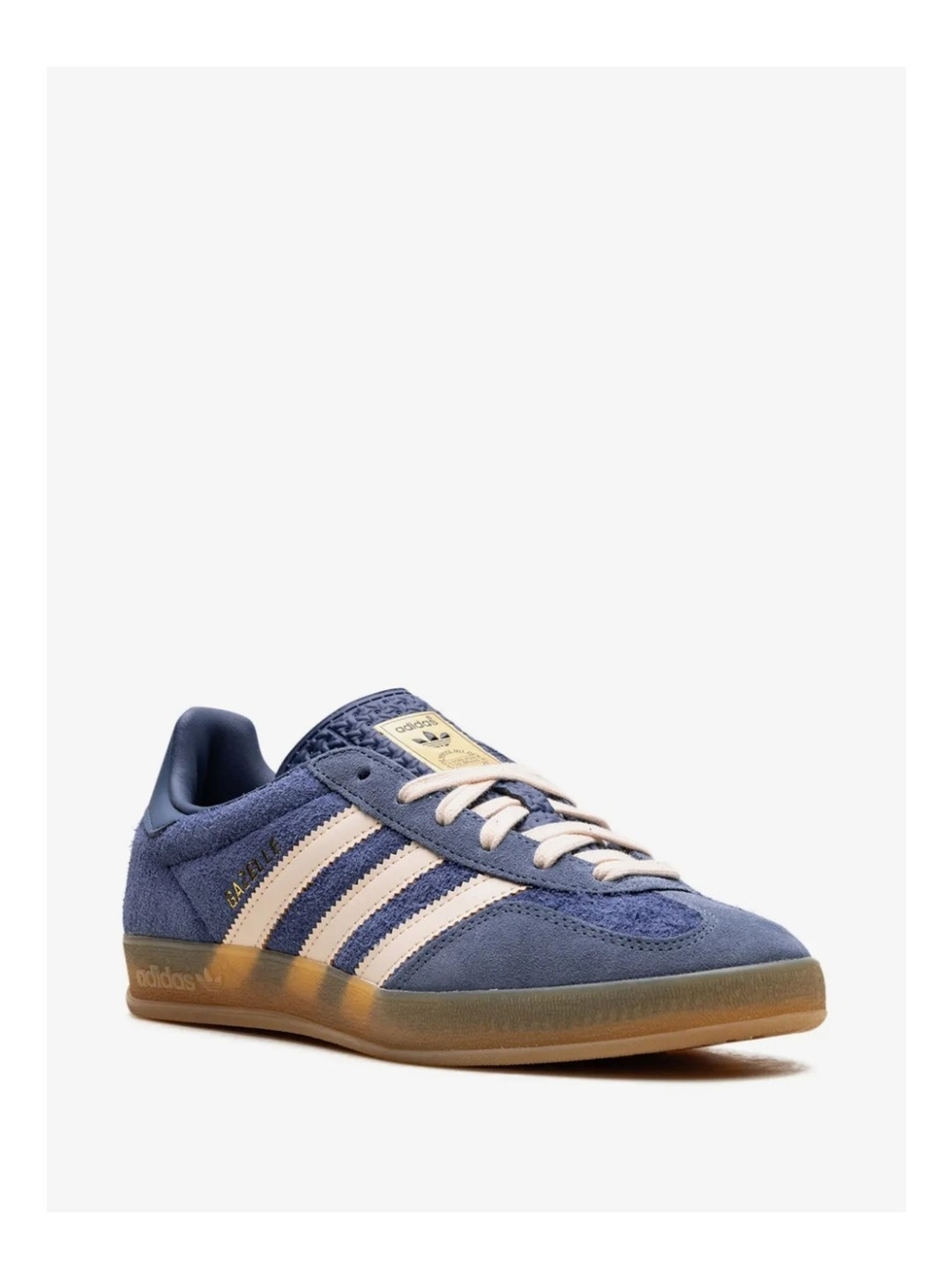 adidas Blue Suede Sneakers with Cream Stripes